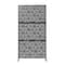 Glitzhome® 6ft. Black Galvanized Steel Geometric Room Divider